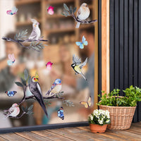 10 x Brand New Window pictures spring birds, 3 pieces window stickers birds, window picture spring on branch window decals birds, anti-collision window film shower glass window decoration stickers - RRP €89.2