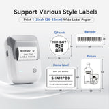 1 x RAW Customer Returns NIIMBOT B1 Label Printer with 1 Roll of Starter Tape, Bluetooth Self-Adhesive Labeling Machine, Labeling Machine Print Size 20-50mm Compatible with iOS and Android for Home, Office Grey  - RRP €36.29