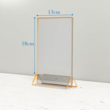 1 x RAW Customer Returns Sezanrpt Acrylic Place Card Holder Gold 13x18 Vertical 4 Pack, Acrylic Table Numbers Wedding, Clear Menu Holder for Table Top, Restaurant Retail, Paper Holder, Picture Frame - RRP €20.16