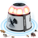 1 x RAW Customer Returns Ultrasonic mouse repellent 360 , 3 working modes, repel rodent mice, plug in with 12 strobe lights, 300 m range, mouse repellent, indoor rat repellent for rats, spider moths, ants - RRP €35.99