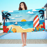 9 x Brand New KFDDRN microfiber beach towel, 80x160 cm, lightweight, sand-free, quick-drying XXL beach towel, perfect for fitness, travel, sports, hiking, outdoor, sauna, yoga - RRP €72.45