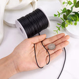 1 x RAW Customer Returns Craftdady 50m Hollow Tube PVC Elastic Cord Rubber String Wrapped for Memory Wire Necklace Bracelet Knitting Black - RRP €10.99