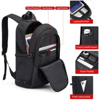 1 x RAW Customer Returns Laptop Backpack Men, 17 Inch Laptop Anti Theft Backpack Bag School Backpack Business Notebook Backpack Waterproof with USB, Gift for Men, Work Travel Student Boys Teenager Black - RRP €45.96