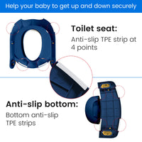 1 x RAW Customer Returns Toilet Potty Toilet Child Baby Child Reducer Seat - Toilet Reducer Booster Chair with Walk - Children s Learning Seat for Girl Boy - Foldable Cleaning - RRP €29.99