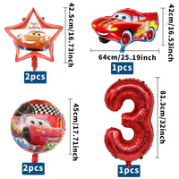 1 x Brand New Naotona Cars birthday decoration 5 years, 31 pieces Cars party decoration set car children s birthdays birthday boys reusable latex balloons foil balloon banner cake topper children s birthdays theme parties - RRP €7.04