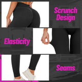 1 x RAW Customer Returns HIPOWER Scrunch Butt Leggings Women s High Waist Sports Leggings Booty Push Up Pants Elastic Sports Leggings Gym Sports Pants Fitness Opaque Yoga Long - RRP €26.21