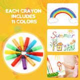 2 x RAW Customer Returns Vicloon Stackable Rainbow Pencils, 30 PCS Stacking Colored Pencils, 11 Colors Coloring Crayons for Kids, Building Crayons, Colored Crayons Toy for Family Gatherings, Party - RRP €19.48