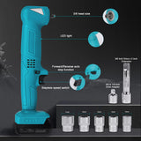 1 x Brand New Cordless ratchet wrench, 3 8 electric ratchet, compatible with Makita 18V battery, cordless ratchet with 5 inserts, extension rod and drive adapter tools only  - RRP €39.99