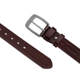 2 x Brand New quipuda leather belt men s brown, Italy genuine leather, solid belt men s leather for men s jeans - RRP €55.2