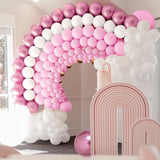 1 x Brand New Balloon Pink Balloon Garland Kit Balloon Garland Pink White Gold with Pink Balloons Metallic Mini Balloon Gold Latex Balloon For Wedding Bride Birthday Baby Shower Baptism Girl Party Decoration - RRP €12.66