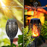 1 x RAW Customer Returns NEXVIN 8 Pack Solar Lights for Outdoor Garden, Halloween Decoration Solar Torches with Realistic Flame Effect, IP65 Weatherproof Solar Lights Garden Torches Solar Torches for Outdoor, Backyards, Gardens, Lawn - RRP €28.79