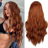 1 x RAW Customer Returns PORSMEER Auburn Red Wigs Fashion Long Curly Wigs 24 Inches Anime Wig Cosplay Wigs Girls - RRP €26.72