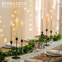 13 x Brand New Romadedi Candle Holder Black Candlestick 3 Branches - Modern Candle Holder Candelabra with 3 Arms for Centerpiece Wedding Decoration Candle Holder for Home Decor Birthday Christmas Fireplace Halloween - RRP €273.26