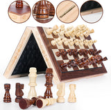 1 x RAW Customer Returns Syrace Chess Board Chess Set Wooden Folding Handmade Magnetic Large Chess Set for Children and Adults Good for Indoor Outdoor and Travel Magnetic - RRP €39.99