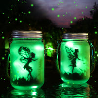 1 x RAW Customer Returns Butterfly Fairy in a Mason Jar, Mostof 2 Pack Hanging Solar Lantern Lights for Outdoors, IP44 Waterproof Garden Light for Outside Green  - RRP €24.78