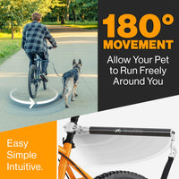 1 x RAW Customer Returns Hands-free leashes for dogs - 180 rotating dog bike leash - with shock absorbers and quick fastening mechanism - carbon fiber - removable and adjustable for the smoothest ride - patent pending - RRP €87.22