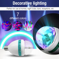 1 x RAW Customer Returns Disco Lights for Home with 7 Lighting Colors and Safety Cap 360 Rotating Disco Ball Disco Light Type RGB Led Bulb Party Decoration Disco ball - RRP €11.09