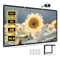 1 x RAW Customer Returns 120 inch projector screen for ultimate home cinema experience - high quality high resolution bright foldable thickened and portable screen, suitable for home, office, school and outdoor - RRP €30.24