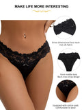 1 x RAW Customer Returns comeondear Women s Thong Sexy Chic Panties Tanga Lace Women s Underwear Stretch Briefs Low Waist Comfortable Underwear Nightwear Plus Size Pack of 2 2-Black,XL-XXL  - RRP €22.8