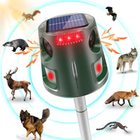 1 x RAW Customer Returns Cat Repeller Ultrasonic Solar, Cat Repeller for Garden Waterproof, 5 Mode Adjustable Marten Repeller, Solar Charge Garden Cat Repellent, 32FT Effective for Cats, Dogs, Birds, Mice - RRP €50.41