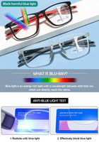 1 x RAW Customer Returns KOOSUFA Progressive Multifocus Anti-Blue Light Reading Glasses Men Women Ultralight TR90 Frame Spring Hinge Computer Glasses Progressive Work Reading Aid 5 Colors Set, 3.5 - RRP €70.58