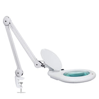 1 x RAW Customer Returns Neatfi Elite HD XL Super LED Magnifying Lamp with Clamp, 6000-7000K, 12W, Eye-Friendly, Space-saving Clamp, Glare-free Adjustable Magnifying Glass 18 CM, White  - RRP €175.52