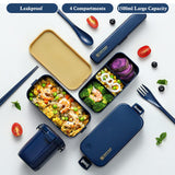 1 x RAW Customer Returns UHAPEER Bento Box for Adults and Children, Portable Leak-Proof Lunch Box with Bag, Microwave Safe Lunch Box, Lunch Box for Work and School - RRP €32.76