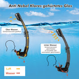 1 x RAW Customer Returns Snorkel set adult diving goggles with snorkel fully dry for men and women anti-leak anti-fog - RRP €23.18