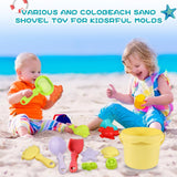 30 x Brand New Shinybox beach toys for children, 14 pieces sandpit beach toys, sandpit toys for children with bucket, shovel tool sets, sand molds, toys for the beach for boys and girls 14  - RRP €293.4