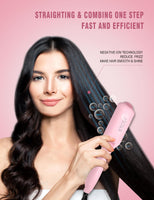 1 x RAW Customer Returns Straightening brush hair straightener brush straightening brush hair straightening comb for straightening for women long hair ion technology reduces frizz 120 C-230 C for all hair types 30 seconds quick heating - RRP €33.59