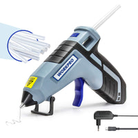 1 x RAW Customer Returns WORKPRO Battery Powered Hot Glue Gun, 3.6V 2600mAh, Lithium Glue Gun with 20PCS Sticks, High Temperature Glue Guns Ideal for DIY and Decoration - RRP €25.2