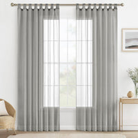 2 x RAW Customer Returns MIULEE Sheer Curtains Transparent Window Voile Panels Decoration Bedroom Living Room Smooth Elegant Curtain Set of 2 Pure Color 140x245cm Gray - RRP €49.98