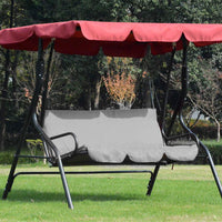 1 x RAW Customer Returns Cikonielf 3 Seater Chair Cover Waterproof Rocking Chair Cover Protective Hammock Cover for Outdoor Grey  - RRP €18.56