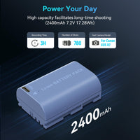 1 x RAW Customer Returns SMALLRIG LP-E6NH LP E6NH 2400mAh Battery for Canon R5 R6 R7 Camera, Camera Battery with USB-C 2.5 Hours Quick Charge for Canon R, R5C, 5D II III IV, 6D, 6D II, 7D, 7D II, 60D, 60Da, 70D, 80D -4264 - RRP €44.9