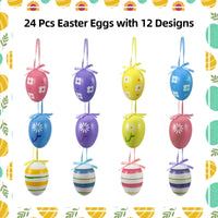 3 x Brand New Dekewe Easter eggs styrofoam craft set, 20 pieces of Easter eggs decoration, 100g colorful sequins, 50g pins, silk ribbon for crafts and Easter decoration, Easter eggs to hang, Easter crafts for children as a gift - RRP €51.42