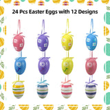 3 x Brand New Dekewe Easter eggs styrofoam craft set, 20 pieces of Easter eggs decoration, 100g colorful sequins, 50g pins, silk ribbon for crafts and Easter decoration, Easter eggs to hang, Easter crafts for children as a gift - RRP €51.42