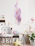 1 x RAW Customer Returns Nice Dream Dream Catcher Moon, Wall Hanging Decoration with Colorful Feathers for Girls Boys Bedroom Purple - RRP €22.8