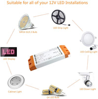 1 x RAW Customer Returns LED transformer 36W 12V 3A, LED driver power supply, no minimum load, no LED flicker, no transformer noise for MR11 G4 MR16 GU5.3 LED light strips 1 piece  - RRP €22.18