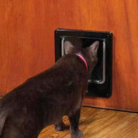 1 x RAW Customer Returns Moaobooh cat flap, 4-way twist lock pet door for small dogs and cats - RRP €22.99