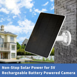 1 x RAW Customer Returns Solar Panel for Security Cameras, 6W USB Solar Panel for Cameras, DC 5V, Camera Solar Panel Charger USB-C, IP65 Waterproof USB Solar Panel Charger for Camera with 360 Adjustable Mounting - RRP €23.2