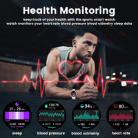 1 x RAW Customer Returns Smartwatch Phone Function Watches Fitness Watch Wristwatch - Smartwatch Men Fitness Tracker with Blood Pressure Measurement Waterproof Sports Watch Pedometer Heart Rate 1.42 Touchscreen Compatible Android iOS - RRP €35.63