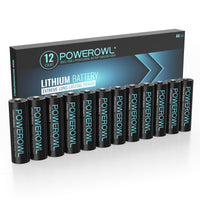 1 x RAW Customer Returns POWEROWL Batteries AA 1.5 V Lithium AA Batteries 12 Pack for High-Tech Devices Lithium AA Battery High Capacity Long-lasting Not Rechargeable  - RRP €22.61