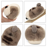 1 x Brand New CHEERFUL MARIO Winter Children s Animal Slippers Warm Plush Slippers for Cute Girls and Boys Non-Slip Brown Paw 23 24 EU - RRP €19.28