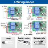 1 x RAW Customer Returns This RC motor remote control switch AC 220V 230V 10A 2CH radio control relay receiver with 2 transmitters for garage door electric curtain, control motor forward reverse - RRP €21.99