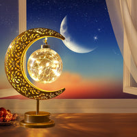 6 x RAW Customer Returns IWTBNOA LED Ramadan Lights Moon Lamp, LED Moon Star Table Lamp, Ramadan Fairy Lights, Iron Ramadan Crescent Lamp, Ramadan Decoration Lamp, Eid Lights, Muslim Islam Table Decoration Battery Operated - RRP €137.94