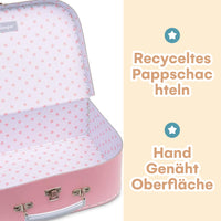 1 x RAW Customer Returns Jewelkeeper - Decorative Cardboard Suitcases, Set of 3 - Toy Chest for Birthdays, Weddings, Christmas, Nursery, Office Decor, Display Cases and Photos - Soft Baby Pink Design - RRP €39.99