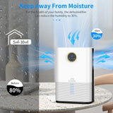 1 x RAW Customer Returns IAB Electric Dehumidifier, 1200 ml Dehumidifier for Home, 5-Color LED, Digital Display, Portable Room Dehumidifier for Apartment, Bathroom Against Humidity - RRP €69.99