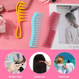 1 x RAW Customer Returns 3 Pieces Hair Combs, Durable Hairstyling Comb Large Tooth Comb Hair Styling Comb for Women Men Hairdressing Styling Cutting 3 Colors  - RRP €6.83