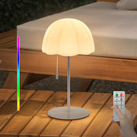 1 x RAW Customer Returns Postlucky Wireless Table Lamp USB Rechargeable Table Lamp with 8 Colors Remote Control LED Table Lamp Dimmable Light IP44 Waterproof Bedside Lamps Bars Restaurants - RRP €32.12