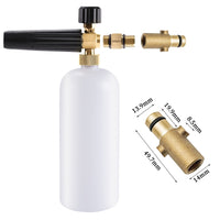 1 x RAW Customer Returns Stone Banks Snow Foam Lance for Nilfisk Core Series Gerni Stihle High Pressure Cleaner, 1L Foam Cannon Soap Dispenser with Adjustable Foam Nozzle for Car Washing - RRP €19.99